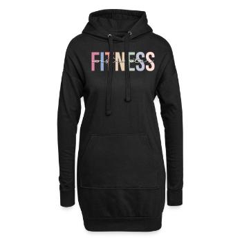 Fitnesstrainer Fitnesstrainer Fitnessstudio Workou - Hoodie-Kleid - Schwarz - Vorne