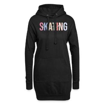 Patinage artistique Patinage sur glace Patineurs sur glace - Sweat-shirt à capuche long Femme - noir - Devant