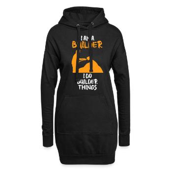 Constructeur Gardien de route Constructeur de routes - Sweat-shirt à capuche long Femme - noir - Devant