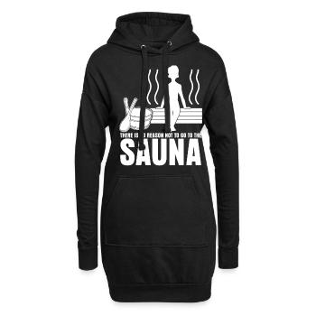 Sauna Spa Thermal Bath Wellness - Hoodie-Kleid - Schwarz - Vorne