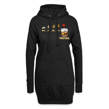 Fête du vendredi ! Le whisky, idée cadeau, pour les connaisseurs - Sweat-shirt à capuche long Femme - noir - Devant