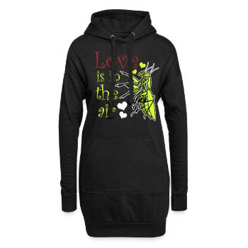 Praying Mantis Love - Hoodie-Kleid - Schwarz - Vorne