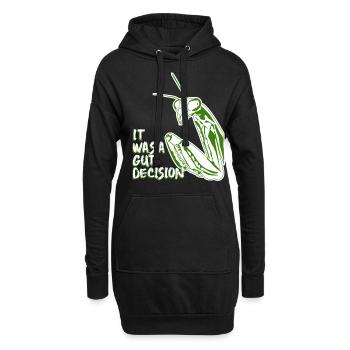 Praying Mantis It was a gut decision. - Hoodie-Kleid - Schwarz - Vorne