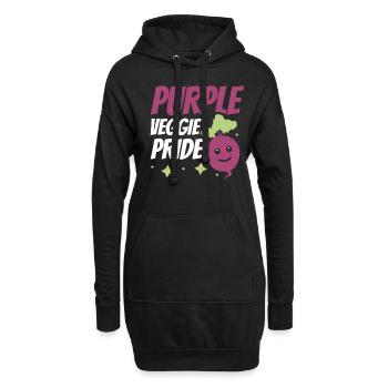 Légumes betteraves pour betteraves paysannes végétaliennes - Sweat-shirt à capuche long Femme - noir - Devant