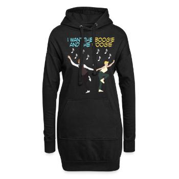 Boogie Woogie Swing Music Dancing - Hoodie-Kleid - Schwarz - Vorne