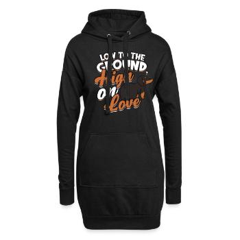 Teckel Bas Au Ras du Sol Haut Sur L’Amour - Sweat-shirt à capuche long Femme - noir - Devant