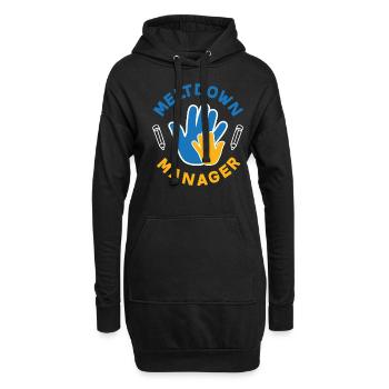 Tagesbetreuung Wut Manager Kita - Hoodie-Kleid - Schwarz - Vorne