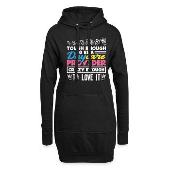 Éducateur de maternelle assez fort assez fou - Sweat-shirt à capuche long Femme - noir - Devant