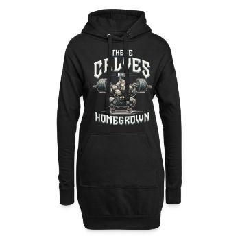 Beintraining Bodybuilder These Calves Homegrown - Hoodie-Kleid - Schwarz - Vorne