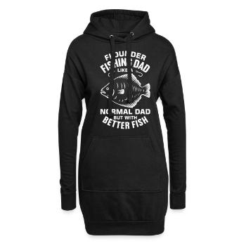 Dicton de pêcheur de plie - Sweat-shirt à capuche long Femme - noir - Devant