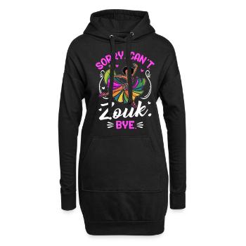 Witziger Zouk Tänzer Spruch - Hoodie-Kleid - Schwarz - Vorne