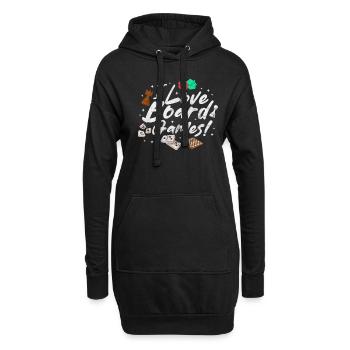 Brettspiel - Hoodie-Kleid - Schwarz - Vorne
