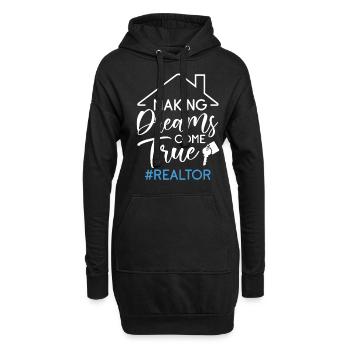 Agent immobilier Agent immobilier Cadeau d’agent immobilier - Sweat-shirt à capuche long Femme - noir - Devant