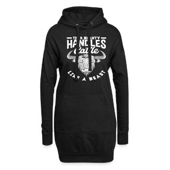 Diese Schönheit Handhabt Hochlandkuh Wie Ein Biest - Hoodie-Kleid - Schwarz - Vorne