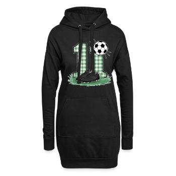 11e anniversaire 11 ans de football Joueur de football - Sweat-shirt à capuche long Femme - noir - Devant