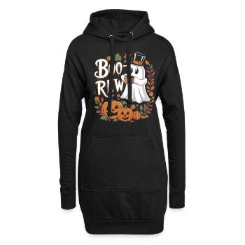 Boo-Brew Fantômes et citrouilles d'Halloween - Sweat-shirt à capuche long Femme - noir - Devant