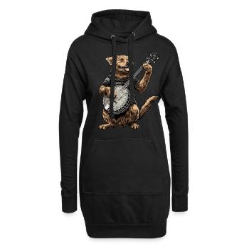 Chesapeake Bay Retriever Chien Bluegrass Banjo Spie - Sweat-shirt à capuche long Femme - noir - Devant