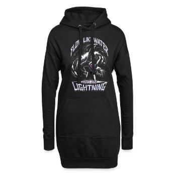 Le breakdance coule comme l’eau frappe comme l’éclair - Sweat-shirt à capuche long Femme - noir - Devant