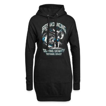 Breakdance Breakdance Défier la gravité - Sweat-shirt à capuche long Femme - noir - Devant