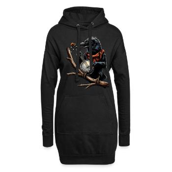 Crow Raven Joueur de banjo bluegrass - Sweat-shirt à capuche long Femme - noir - Devant