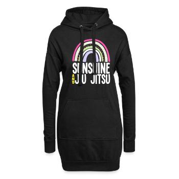 Sunshine And Jiu Jitsu Regenbogen - Hoodie-Kleid - Schwarz - Vorne