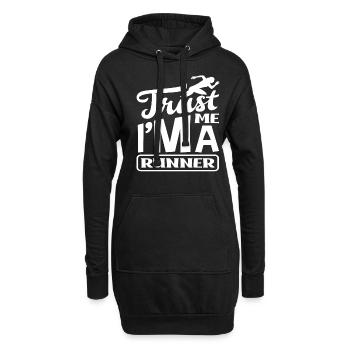 Vertrau Mir Ich Bin Ein Läufer - Hoodie-Kleid - Schwarz - Vorne