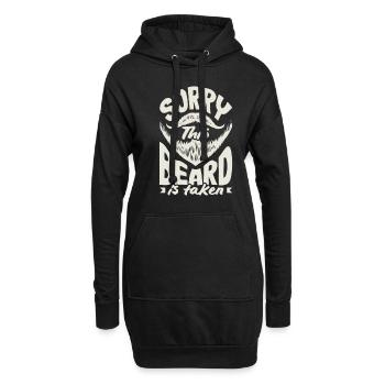 Soins de la barbe Beard Lover Hommes Barbe - Sweat-shirt à capuche long Femme - noir - Devant
