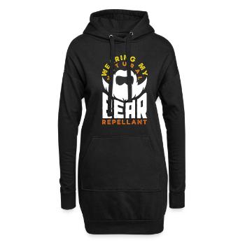 Soins de la barbe Beard Lover Hommes Barbe - Sweat-shirt à capuche long Femme - noir - Devant