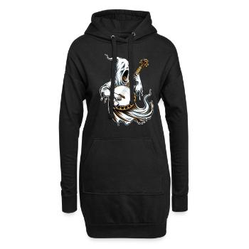 Gespenst Halloween Gespenstische Bluegrass Banjo S - Hoodie-Kleid - Schwarz - Vorne