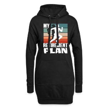 Mein Rentenplan Läufer Silhouette - Hoodie-Kleid - Schwarz - Vorne