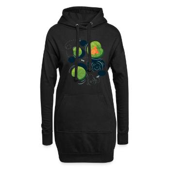 Grenouille, nénuphar, Grenouille arboricole, Amphibien - Sweat-shirt à capuche long Femme - noir - Devant