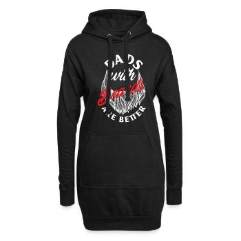 Bartpflege Bart Liebhaber Männer Bart - Hoodie-Kleid - Schwarz - Vorne