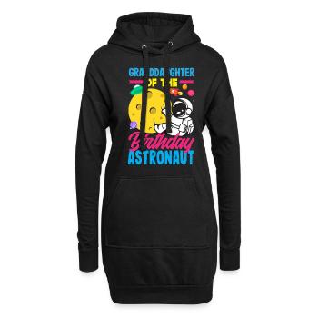 Anniversaire des enfants Membres de la famille des astronautes - Sweat-shirt à capuche long Femme - noir - Devant