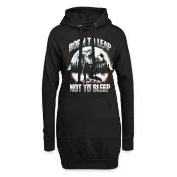 Parkour Born to leap forced to walk - Hoodie-Kleid - Schwarz - Vorne