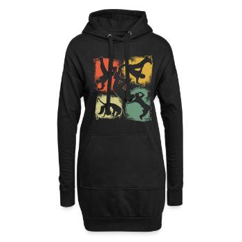 Breakdance Breakdance B-boy Cascadeur Danseur de rue - Sweat-shirt à capuche long Femme - noir - Devant