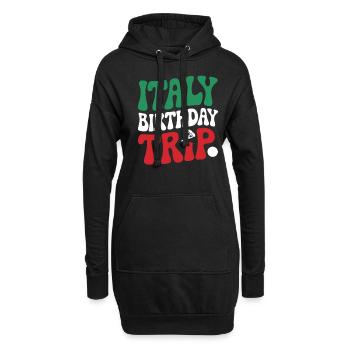 Italy Birthday Trip Pizza Fun - Hoodie Dress - black - Front
