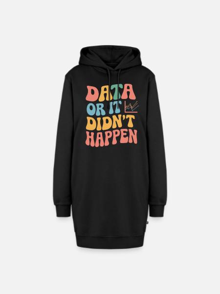 Datenanalyst Datenwissenschaftler Dateningenieur - - Hoodie-Kleid - Schwarz