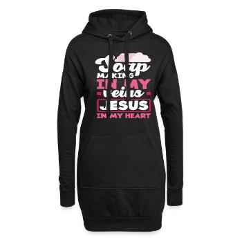 Seifenherstellung In Meinen Adern Jesus In Meinem - Hoodie-Kleid - Schwarz - Vorne
