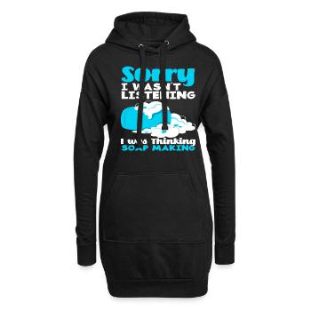Entschuldigung, Ich Habe An Seifenherstellung - Hoodie-Kleid - Schwarz - Vorne