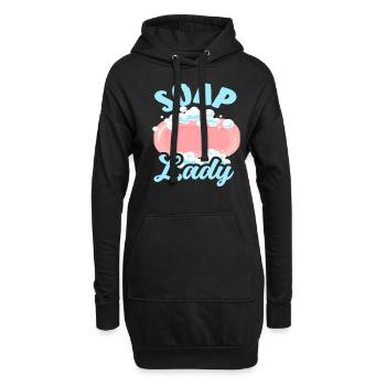 Seifenherstellung Soap Lady - Hoodie-Kleid - Schwarz - Vorne