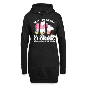 Seifenherstellung Ist Wie Kochen Aber Nicht Den - Hoodie-Kleid - Schwarz - Vorne
