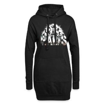 Parkour Parkour Runner Paris - Sweat-shirt à capuche long Femme - noir - Devant