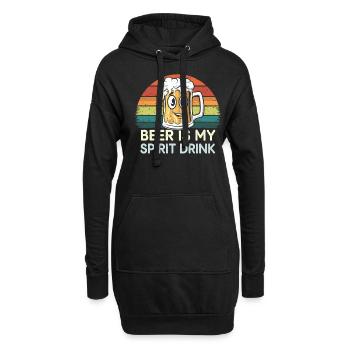 Bier Ist Mein Spirituosengetränk Retro - Hoodie-Kleid - Schwarz - Vorne