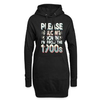 Please Slow Down I'm From The 1900s - Hoodie-Kleid - Schwarz - Vorne