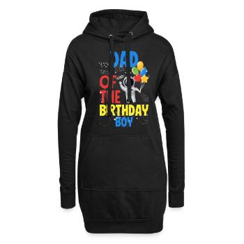Anniversaire des enfants Membres de la famille des astronautes - Sweat-shirt à capuche long Femme - noir - Devant