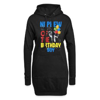 Anniversaire des enfants Membres de la famille des astronautes - Sweat-shirt à capuche long Femme - noir - Devant
