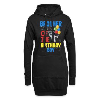 Anniversaire des enfants Membres de la famille des astronautes - Sweat-shirt à capuche long Femme - noir - Devant