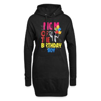 Anniversaire des enfants Membres de la famille des astronautes - Sweat-shirt à capuche long Femme - noir - Devant