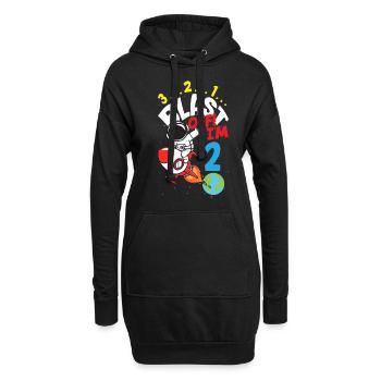 2. Geburtstag Jungen 2 Jahre Astronaut Geburtstag - Hoodie-Kleid - Schwarz - Vorne