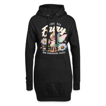 Fée Férocement féerique et fabuleusement moelleuse - Sweat-shirt à capuche long Femme - noir - Devant